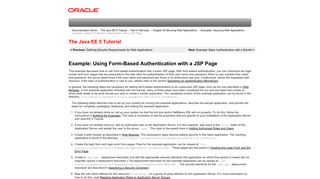 
                            4. Example: Using Form-Based Authentication with a JSP Page (The ...
