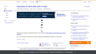 
                            7. Examples of client side auth in react - Stack Overflow