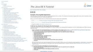 
                            2. Examples: Securing Web Applications (The Java EE 6 Tutorial)