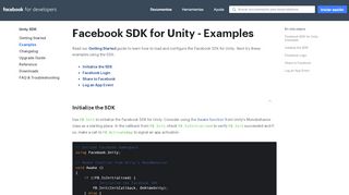 
                            8. Examples - Unity SDK - Facebook for Developers