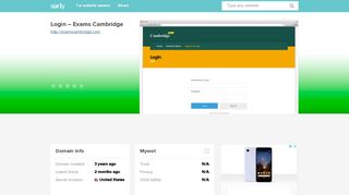 
                            5. examscambridge.com - Login – Exams Cambridge - Exams Cambridge