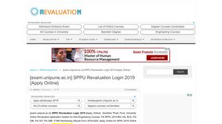 
                            10. [exam.unipune.ac.in] SPPU Revaluation Login 2019 {Apply Online}