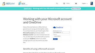 
                            13. Excel 2013: Working with Your Microsoft Account and OneDrive