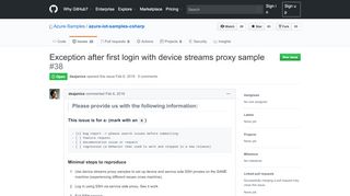 
                            11. Exception after first login with device streams proxy sample · Issue #38 ...