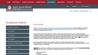 
                            9. Exceptional Children / CECAS - Nash-Rocky Mount Public Schools