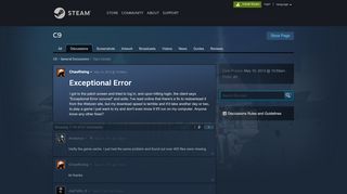 
                            5. Exceptional Error :: C9 General Discussions - Steam Community