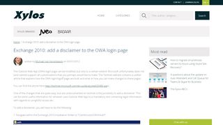 
                            7. Exchange 2010: add a disclaimer to the OWA login page | Xylos