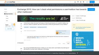 
                            8. Exchange 2010: How can I check what permissions a user/mailbox has ...