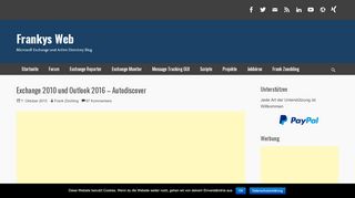 
                            13. Exchange 2010 und Outlook 2016 - Autodiscover - Frankys Web
