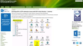 
                            12. Exchange 2013: HTTP redirection issues with ECP virtual directory ...