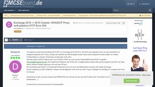 
                            6. Exchange 2016 -> 2010 Coexist: OWA/ECP Proxy wirft plötzlich HTTP ...