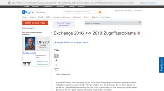 
                            3. Exchange 2016 <-> 2010 Zugriffsprobleme - Microsoft