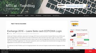 
                            8. Exchange 2016 - Leere Seite nach ECP/OWA Login - MT.one ... - MT1.at
