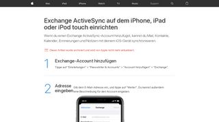 
                            12. Exchange ActiveSync auf dem iPhone, iPad oder iPod touch ...