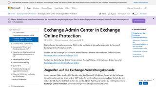 
                            1. Exchange Admin Center in Exchange Online Protection | Microsoft Docs