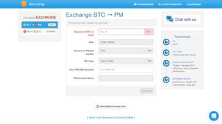 
                            11. Exchange BTC to PM: Exchange Bitcoin to Perfect Money