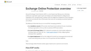 
                            3. Exchange Online Protection im Überblick | Microsoft Docs
