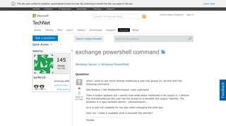 
                            2. exchange powershell command - Microsoft