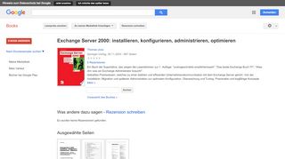 
                            6. Exchange Server 2000: installieren, konfigurieren, administrieren, ...