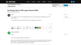 Exchange Server 440 Login timeout OWA - Aspose.Email Product ...