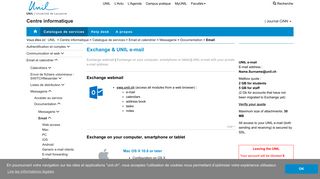 
                            7. Exchange & UNIL e-mail - Ci UNIL