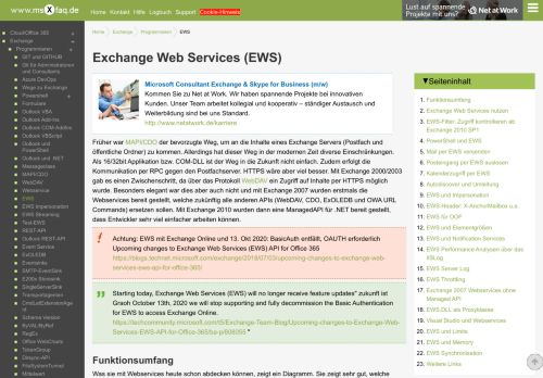 
                            5. Exchange Web Services (EWS) - MSXFAQ