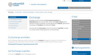 
                            5. Exchange - Zentraler Informatikdienst - Universität Wien