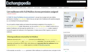 
                            11. Exchangepedia | List mailboxes with Full Mailbox Access permission ...