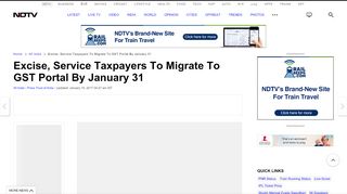 
                            11. Excise, service taxpayers to migrate to GST portal by January 31 ...