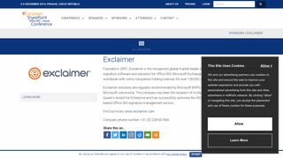 
                            8. Exclaimer - European SharePoint, Office 365 & Azure Conference ...