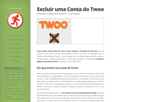 
                            12. Excluir uma Conta do Twoo