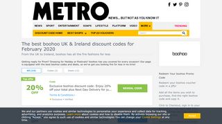 
                            13. EXCLUSIVE 25% OFF | boohoo discount code - February | Metro