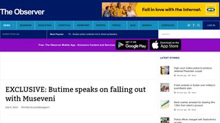
                            6. EXCLUSIVE: Butime speaks on falling out with Museveni - The Observer