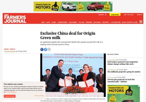 
                            6. Exclusive China deal for Origin Green milk 08 November ...