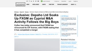 
                            12. Exclusive: Depaho Ltd Soaks Up FXGM as Cypriot M&A Activity ...