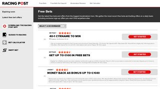 
                            7. Exclusive Free Bets And Bookmaker Signup Offers. All In One Place.