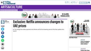 
                            4. Exclusive: Netflix announces changes to UAE prices - The National