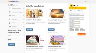
                            7. Exclusive offers & deals for flights, hotels, activities - Cleartrip