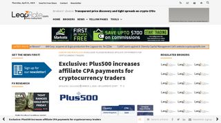 
                            13. Exclusive: Plus500 increases affiliate CPA payments for ... - LeapRate