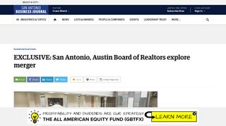 
                            10. EXCLUSIVE: San Antonio, Austin Board of Realtors explore merger