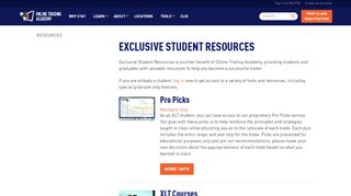
                            2. Exclusive Student Resources and Trading Tools | OTA