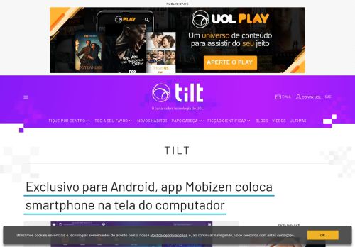 
                            9. Exclusivo para Android, app Mobizen coloca smartphone na tela do ...