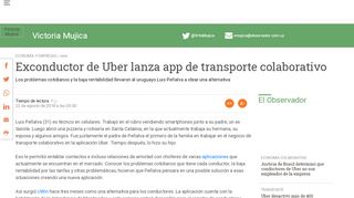 
                            10. Exconductor de Uber lanza app de transporte colaborativo