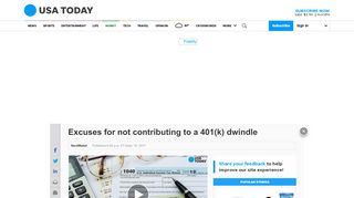
                            4. Excuses for not contributing to a 401(k) dwindle - USATODAY.com