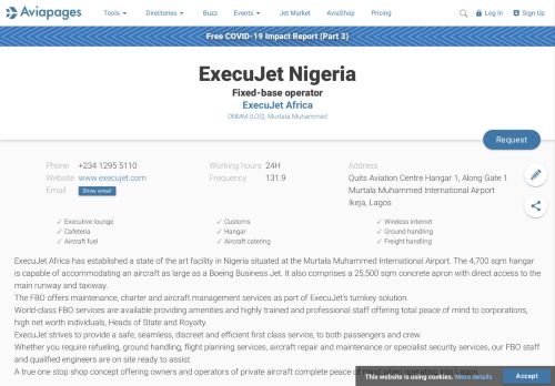 
                            8. ExecuJet Nigeria - FBO - Aviapages.com