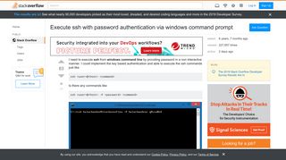 
                            2. Execute ssh with password authentication via windows command ...
