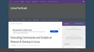 
                            12. Executing Commands and Scripts at Reboot & Startup in Linux ...