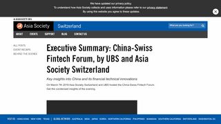 
                            10. Executive Summary: China-Swiss Fintech Forum, by UBS and Asia ...