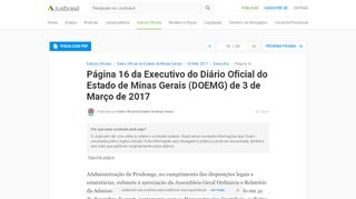 
                            7. Executivo | Diário Oficial do Estado de Minas Gerais - JusBrasil