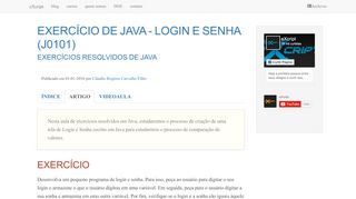 
                            2. Exercício de Java - Login e Senha (j0101) - eXcript